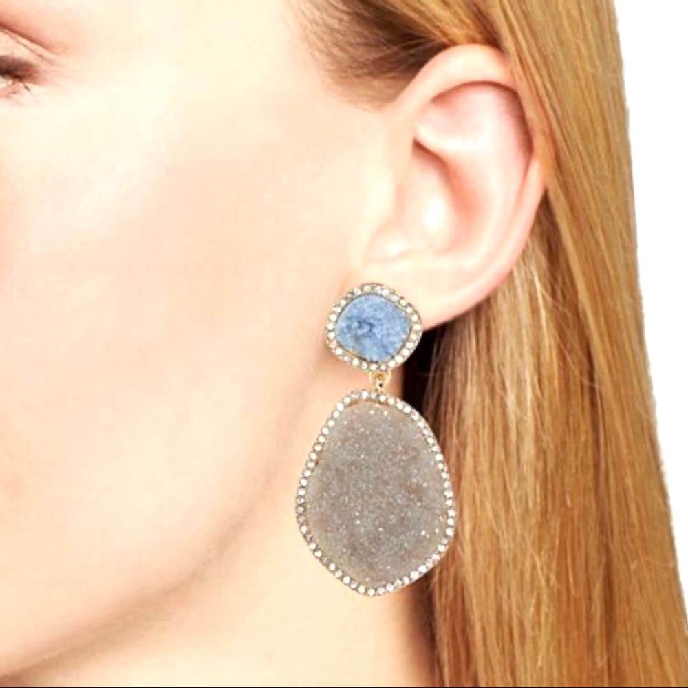 🌈2/$30 New Anthro Druzy Drop Earrings - Picture 3 of 4